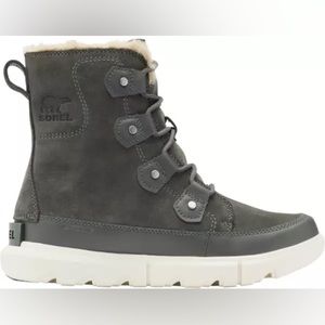 SOREL Womens Explorer Ii Gray Snow Boots Size 12 NEW